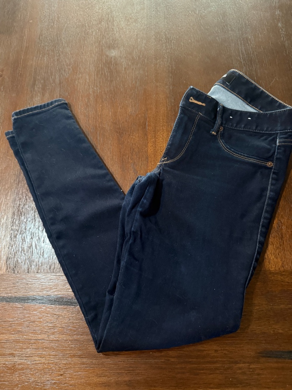4R Express Women's Dark Blue Low Rise Legging Skinny Jeans